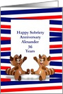 36 Years Alexander, Recovery Anniversary. Custom Text card