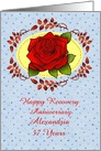 37 Years Alexandria, Recovery Anniversary. Custom Text card