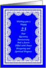 23 Year Happy Recovery Anniversary Peace Prosperity Spiritual Progress card