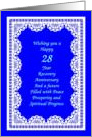 28 Year Happy Recovery Anniversary Peace Prosperity Spiritual Progress card