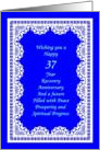 37 Year Happy Recovery Anniversary Peace Prosperity Spiritual Progress card