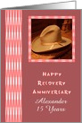 15 Years, Our hats are off to your anniversary. Custom Text card