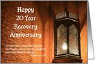 20 Year, Let your Recovery Light shine. card