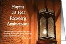 28 Year, Let your Recovery Light shine. card