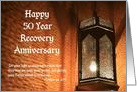 50 Year, Let your Recovery Light shine. card