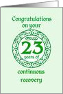 23 Year Anniversary, Green on Mint Green with a prominent number card