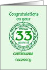 33 Year Anniversary, Green on Mint Green with a prominent number card