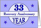 33 Year, Recovery Anniversary card