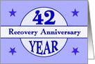 42 Year, Recovery Anniversary card