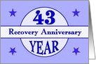43 Year, Recovery Anniversary card