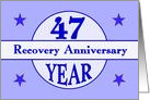 47 Year, Recovery Anniversary card