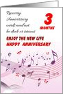 3 Months, Happy Recovery Anniversary card