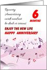 6 Months, Happy Recovery Anniversary card