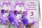 3 Years, Happy Anonymous Recovery Anniversary card