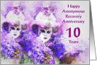 10 Years, Happy Anonymous Recovery Anniversary card