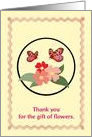 Thank you for the gift of flowers card