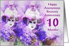 10 Months, Happy Anonymous Recovery Anniversary card