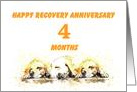 4 Months, Happy Anonymous Recovery Anniversary card