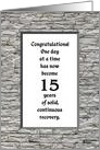 15 Years, Happy Recovery Anniversary card
