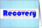 9 Years, Happy Recovery Anniversary card