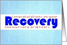 10 Years, Happy Recovery Anniversary card