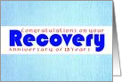 13 Years, Happy Recovery Anniversary card