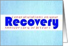 21 Years, Happy Recovery Anniversary card
