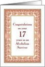 17 Years, Congratulations Alcoholism Survivor card