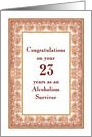 23 Years, Congratulations Alcoholism Survivor card