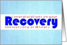 33 Years, Happy Recovery Anniversary card