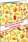 1 Year, Happy Recovery Anniversary, Fall foliage card