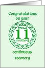 11 Month Anniversary, Green on Mint Green with a prominent number card