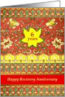6 Years, Happy Recovery Anniversary, vintage Japanese design card