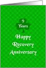 9 Years, Happy Recovery Anniversary, Shamrock Trinity card