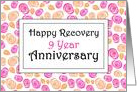 9 Year, Smell the roses, Happy Recovery Anniversary card