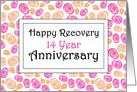 14 Year, Smell the roses, Happy Recovery Anniversary card