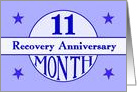 11 Month, Recovery Anniversary card