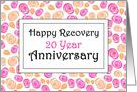 20 Year, Smell the roses, Happy Recovery Anniversary card