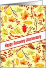 Any Year, Happy Recovery Anniversary, Fall foliage card