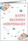 Any Years, Happy Recovery Anniversary, star studded card