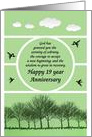 19 Year, Happy Recovery Anniversary, green sky card