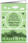 28 Year, Happy Recovery Anniversary, green sky card
