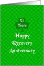 31 Years, Happy Recovery Anniversary, Shamrock Trinity card