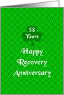 38 Years, Happy Recovery Anniversary, Shamrock Trinity card