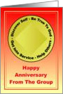 Congratulations, Happy Anniversary, From The Group, Medallion, card