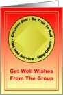 Get Well Wishes, Medallion, From The Group card