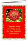 Congratulations, Sobriety Anniversary, From the Group, Red Flower, card