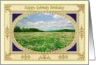 Happy Sobriety Birthday, Field of flowers, card