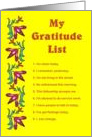 Happy Anniversary, Gratitude List, card