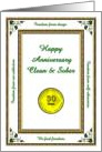 30 DAYS. Clean and Sober, Happy Anniversary, Freedom card